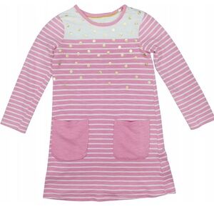 Mini Boden Pink Dress with Golden Dots